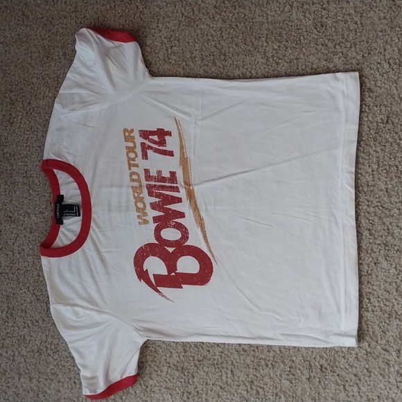 Forever 21 Tops - David Bowie ringer tshirt